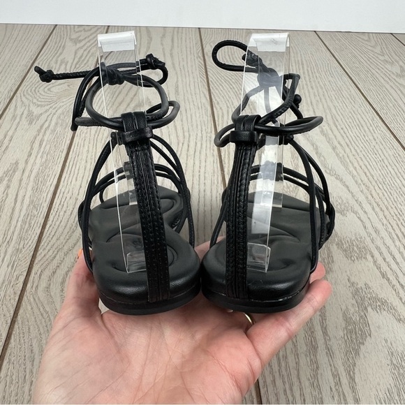 VINCE Women's Kenna Leather Strappy Knotted Flat Sandals EUR 36/US 6M Black $280 - Picture 9 of 13